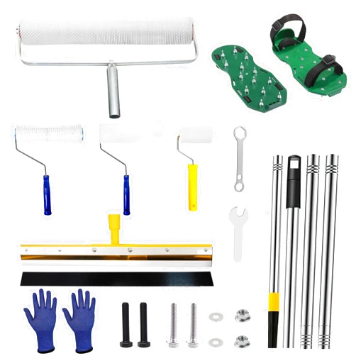 BERXOL Self-Levelling Cement Tool Kit, Epoxy Floor kit, Spike Roller for Self Leveling, Paint Roller, Epoxy Shoes Spikes, Concrete Tools, Epoxy Roller, Floor Leveling Tools