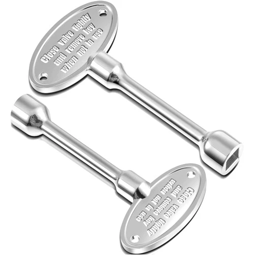 Tondiamo 2 Pcs Universal Gas Valve Key Fireplace Key for Gas Fire Pits Polished Brass Replacement Gas Key for Outdoor Gas Fireplace Fits Both 1/4-inch and 5/16-inch Turn Ball (Silver,3 Inch)
