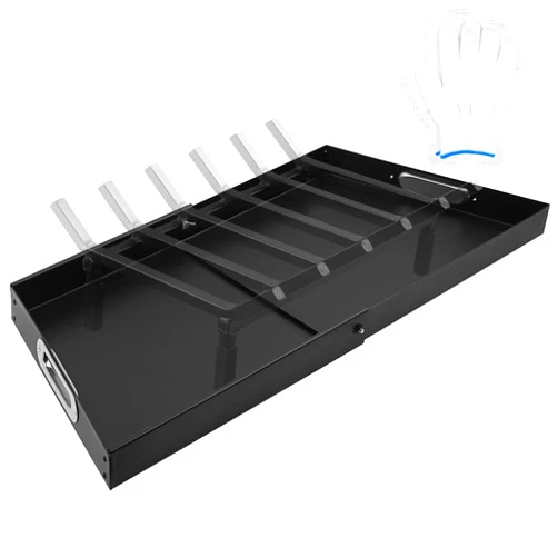 TwentyNext 2 Piece Fireplace Tray Ash Pan,Adjustable Fireplace Tray for Up to 32