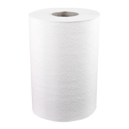 Windsoft WIN109 1-Ply 8 in. x 350 ft. Hardwound Paper Towel Rolls - White (12 Rolls/Carton)