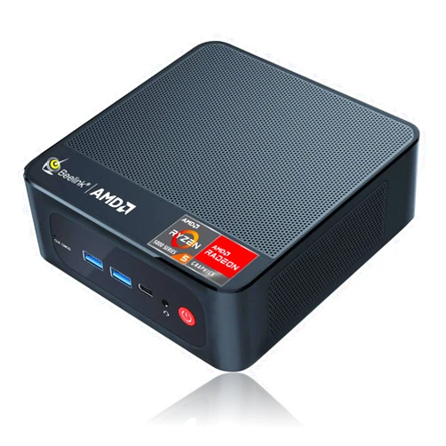 Beelink SER5 Mini PC,AMD Ryzen 5 5560U(6C/12T,up to 4.0 GHz),Mini Computer 16GB DDR4 RAM 500GB NVMe SSD Graphics 6 core 1600 MHz,Wifi6 BT5.2,Auto Power On