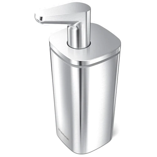 simplehuman 10 oz. Pulse Pump, Liquid Soap Dispenser, Drip Free Hand Soap Pump, Brushed Stainless Steel
