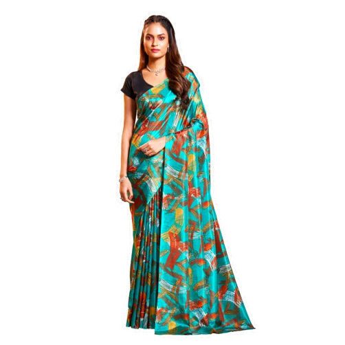 Garden Vareli Polyester Abstract Print Saree