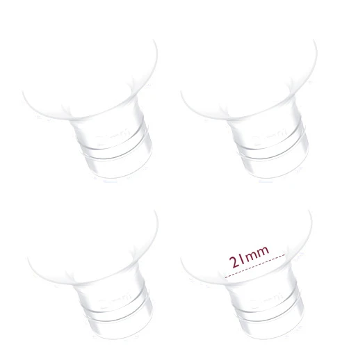 Momcozy Flange Insert 21mm Compatible with 24mm Flange/Shield of Most Pumps, Insert for Breast Pump Replacement Accessories, 4PCS 21mm