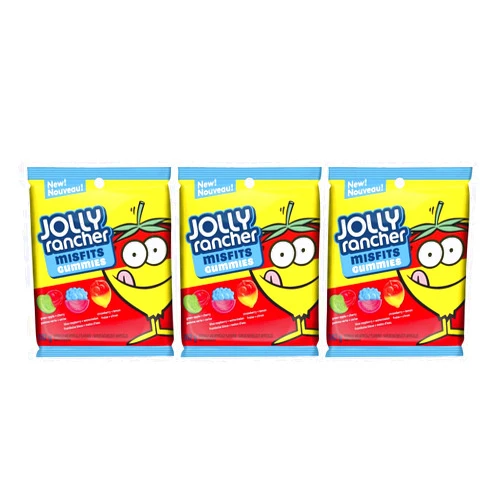 Jolly Rancher - Misfits Original Gummies, 3 Pack, Net Weight 546g/19.3 oz, Imported from Canada}