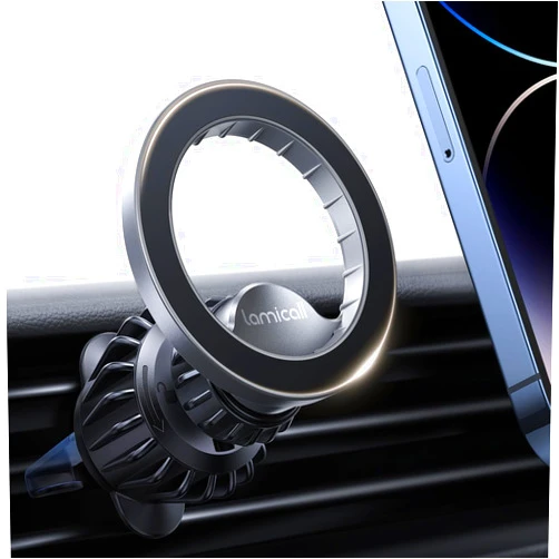 Lamicall Fits MagSafe Car Mount - [20 Super Magnets] Magnetic Car Phone Mount, Air Vent Cell Phone Holder Clip, MagSafe Accessories for iPhone 14 13 12 Pro Max Plus Mini & MagSafe Case & All Phones