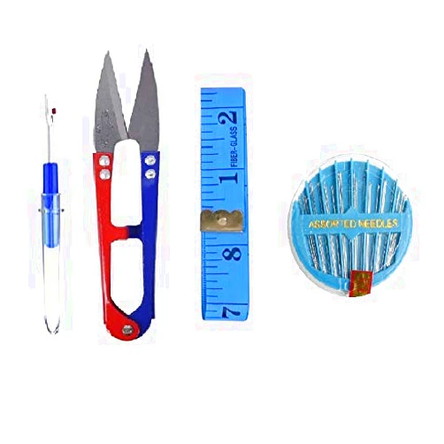 Buy4orless Sewing Tools Seam Rippers Trimming Nipper Measurement Tape and Needles Set DIY Supplies(4 Pcs)