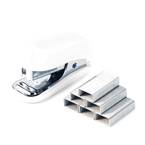 EZWORK Deli Stapler, 20-50 Sheets Capacity with Staples and Staple Remover Set, Desk Stapler Office Staplers (White, 20 Sheet)