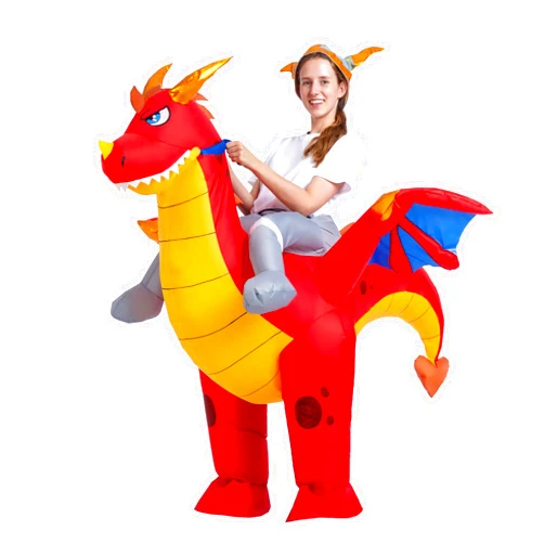 Spooktacular Creations Inflatable Costume, Dragon Air Blow-up Deluxe Halloween Costume - Adult Size