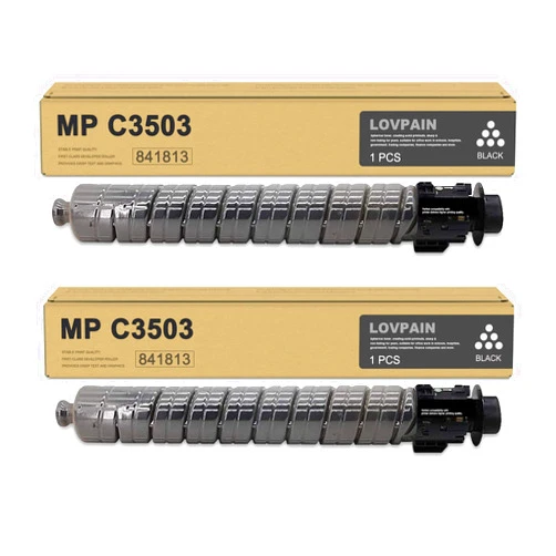 LOVPAIN MP C3503 C3003 Black Toner Cartridge (2-Pack) - Lovn Compatible High Yield C3503 841813 Black Toner Cartridge (up to 29,700 Pages) Replacement for Ricoh MP C3003 MP C3503 MP C3004 MP C3504 Printer