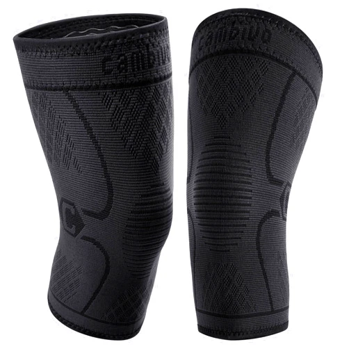 CAMBIVO 2 Pack Knee Braces for Knee Pain, Knee Compression Sleeve for Men and Women, Knee Support for Meniscus Tear, Running, Weightlifting, Workout, ACL, Arthritis, Joint Pain Relief (Black,Medium)
