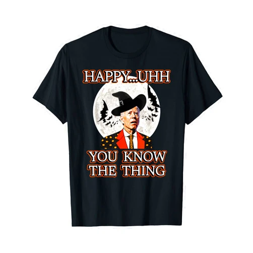 Funny Joe Biden Anti Democrat Gifts Funny Joe Biden Halloween Confused Anti Biden Costume T-Shirt