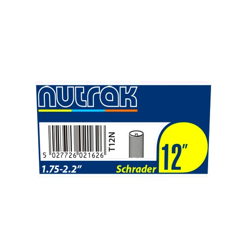 Nutrak 12 x 1.75 - 2.125 inch Schrader inner tube 12 x 1.75 - 2.125 inch