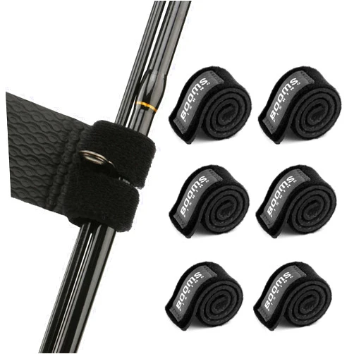 Booms Fishing RS3 Fishing Rod Wrap Pole Straps， Hook & Loop Fishing Rod Belts, Fishing Rod Ties for Casting Rods, Spinning Rods and Fly Rods