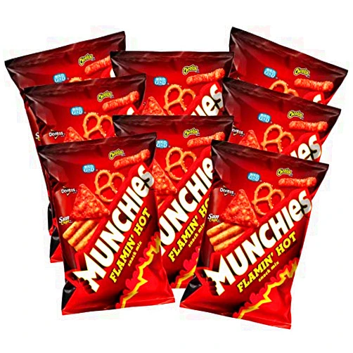 Cheetos Munchies Flamin' Hot Snack Mix 2 ounce bags, (Pack of 8)