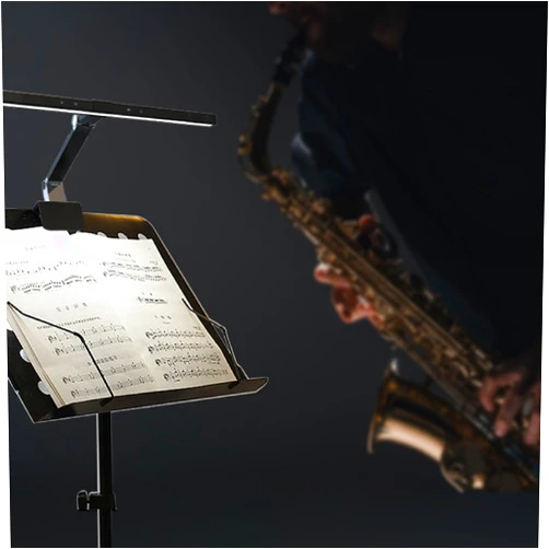 Archilight Melodia Pro 18.9' Music Stand Clip On Lamp: Modern, 3000K~6500K CCT Adjustable, Dimmable, Foldable, 10W LED, Eye Protection, for Piano, Sheet Music, Guitar, Voilin, Orchestra, Podium