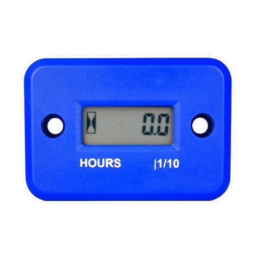 YOOREAL Digital Inductive Hour Meter Waterproof IP68,Works on Various of ZTR/Riding Lawn Mower Land Trimmer UTV Brush Cutter Tractor ATV Boat Outboard Motor Dirt Bike Motorcycle. (HM006A Blue)