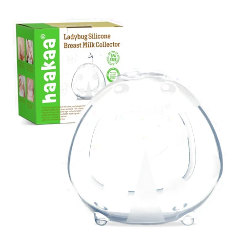 haakaa Ladybug Milk Collector Breast Milk Saver Breast Shell for Breastfeeding, Collect Breastmilk Leaks, Skin-Friendly and Easy to Wear (1.4oz/40ml,1PC)