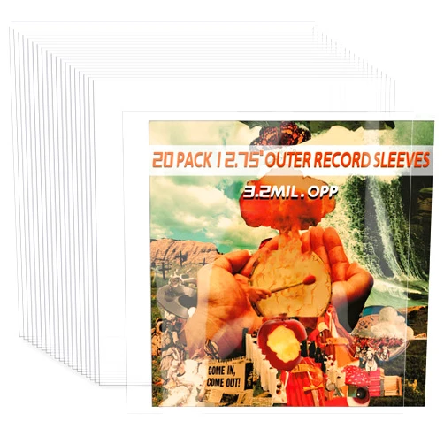 COIDEA Record Sleeves for Vinyl Record, 100 Clear Plastic 12“ LP Record Sleeves Outer, 12.75