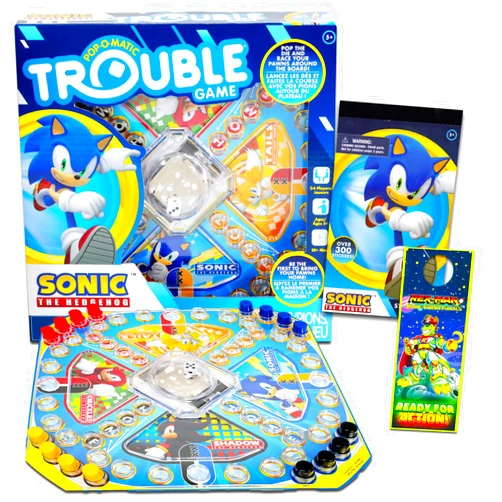 Game Party Sonic The Hedgehog Pop Up Board Game - Bundle with Sonic Board Game for Kids with Pop Up Dice Plus Stickers, More | Sonic The Hedgehog Games for Birthday Party