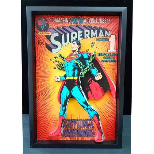 Ciraco Framers Superman Picture Framed 3D Art Clark Kent DC Comic Super Hero