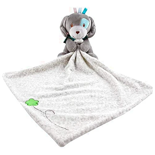 StoHua Baby Comforter Taggy Blanket Toddlers Lovely Cuddles Security Blanket for Baby Soft Sleeping Blankets Cute Animal Design Plush Stuffed Blankie(Puppy)