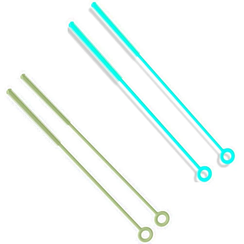 Raymeefa Bundle of green straw brushes and avocado green straw brushes