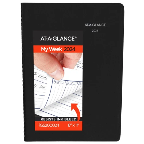 AT-A-GLANCE 2024 Weekly Planner, DayMinder, Quarter-Hourly Appointment Book, 8