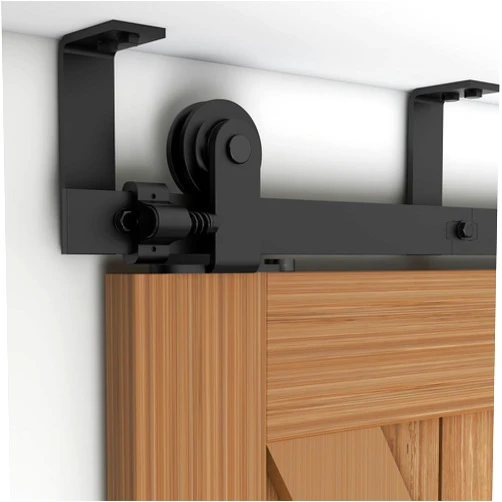 TSMST 8ft Ceiling Mount Sliding Barn Door Hardware fit 48