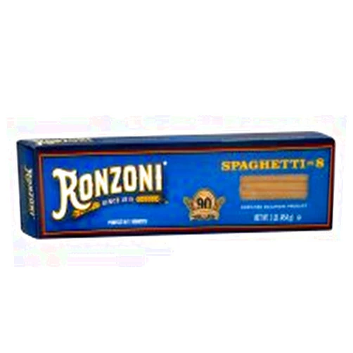 TAOindustry Ronzoni Enriched Macaroni Product, Spaghetti No. 8, 16 oz, (pack of 6)