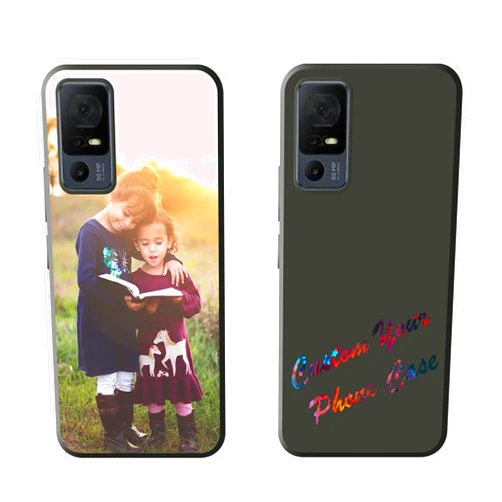 GSDMFUNNY Custom Customize Photo Text Phone Cases for TCL 40 XL Personalized Picture Protective Covers Cases Compatible with TCL 40 XL Black TPU Phone Cases Gifts