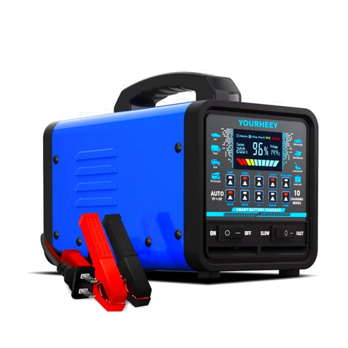 Yourheey 2026 Upgraded 12V/24V 0-20A Heavy Duty Battery Charger/Maintainer with Auto Shutoff, Repair & Winter Mode, 10 Modes & Color Screen for Car, Truck, Motorcycle, RV, Boat, Lawn Mower, Deep Cycle Chargers