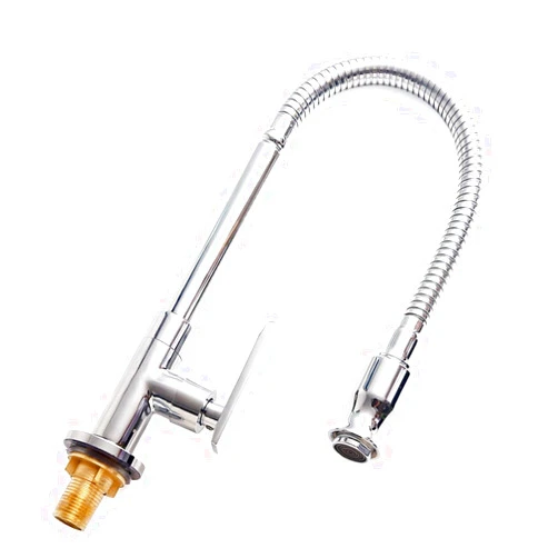 Inchant Single Lever Flexible Pull Out Kitchen Water Tap Sink Faucet Single-Tube Cold Water Basin Taps Vanity Vessel Faucets Deck Mount Chrome Finish