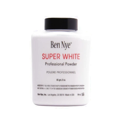 Ben Nye Super White Translucent Face Powder, 3 Oz Shaker Jar