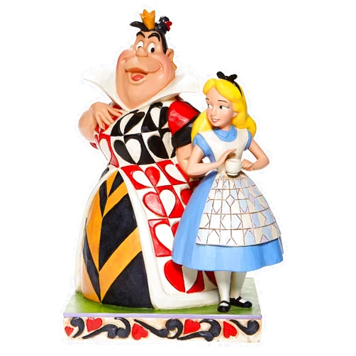 Enesco Disney Traditions by Jim Shore Alice in Wonderland and The Queen of Hearts Figurine, 8.25 Inch, Multicolor