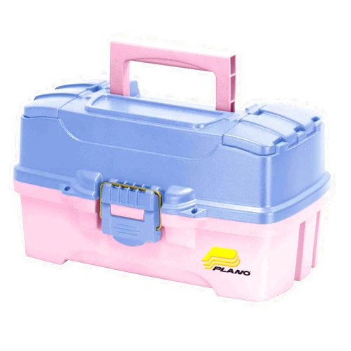 Plano 2-Tray Tackle Box with Dual Top Access, Periwinkle/Pink, One Size (620292)