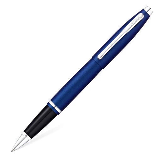 Cross Calais Refillable Gel Ink Rollerball Pen, Medium Rollerball, Includes Premium Gift Box - Matte Metallic Blue