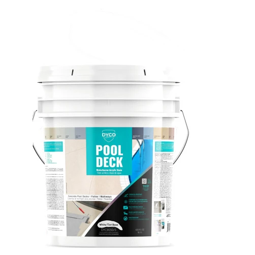 Dyco Paints Dyco Pool Deck Waterborne Acrylic Stain - Tint Base, 5 Gallons, Concrete Stain for Pool Decks, Spa Areas, Patios, Walkways and Lanais, Resistant to Harsh Pool Chemicals