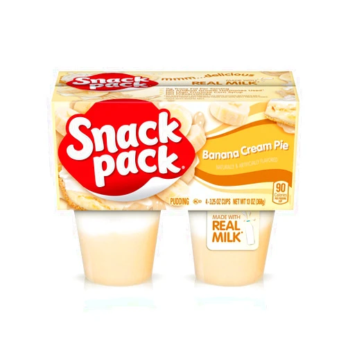 Snack Pack Banana Cream Pie Pudding Cups, 4 ct