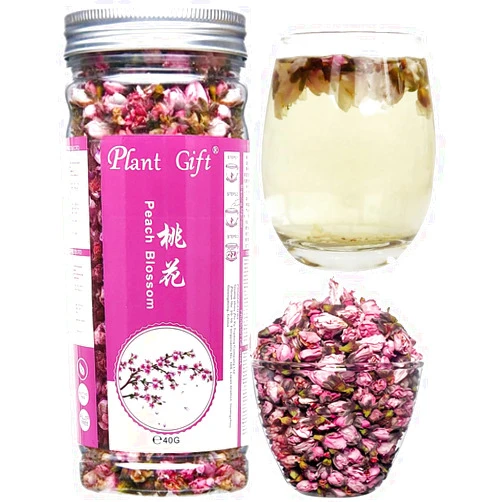 Plant Gift Dried Peach blossom Flower Tea, Dried Peaches Flower, Peach Flowers Herbal Tea Health 40G