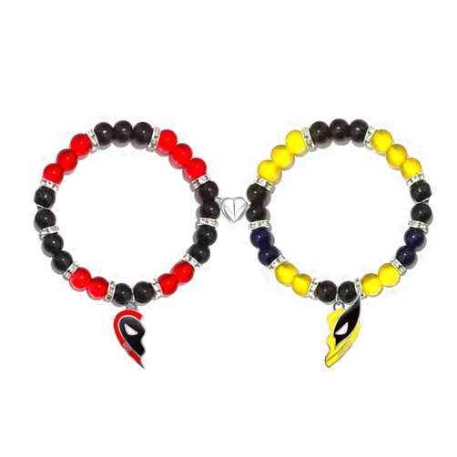 Teemotutu Superhero Matching Bracelets for Best Friends Heart Couples Friendship BFF Bracelets for 2 Handband Long Distance Bracelet for Men Women