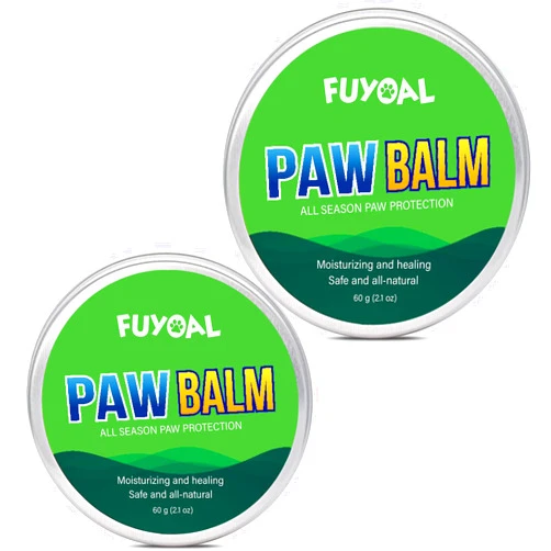 FUYOAL Dog Paw Balm,2 Pack Natural Lick Safe Dog Nose Balm Moisturizer,Heals & Repairs Dry Cracked Damaged Paws,Best Value Paw Protectors for Dogs Hot Pavement,Cat Paw Dogs Foot/Feet Butter Soother