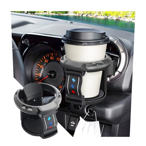 AICEL Car Cup Holder for Air Vent, Water Bottle Mount with Hook, Adjustable Air Outlet Drink Mount Stand, Multifunctional Holders for Coffee Tea Juice, Universal for Most Vehicle A/C Vents