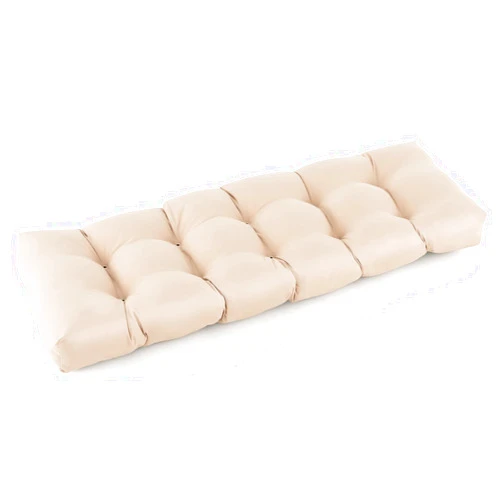 Giantex Outdoor Bench Cushion, 52 x 19.5 Inch Tufted Patio Cushion Pads for Garden Sofa Settee Couch, Thick Loveseat Cushion, Waterproof Patio Furniture Swing Cushion (Beige)