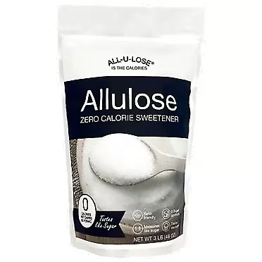 All-u-Lose Allulose - Natural Sweetener, Sugar Substitute, Crystalline Allulose, 3lb stand-up pouch - All-u-Lose 3 Pound (Pack of 1)