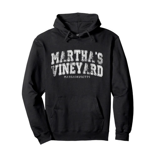 Threadrock Massachusetts Martha's Vineyard Massachusetts Vintage Retro US City State Pullover Hoodie