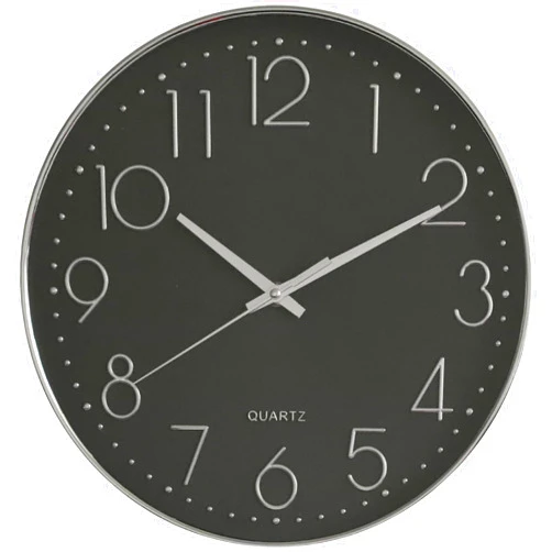 Lizbin Wall Clock, Modern Wall Clock 12 Inch Silent Non-Ticking, Wall Clocks Battery Operated, Large Wall Clock Round Easy to Read, Simple Style Decor Clock, Wall Clock for Living Room, Office (Black)