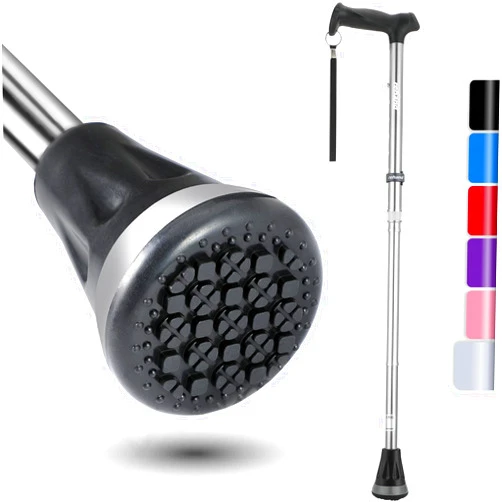 REHAND Walking Cane - Foldable, Adjustable, Collapsible Walking Canes for Men & Women, Heavy Duty All Terrain Tip, with Travel Bag | Walking Sticks for Seniors & Adults