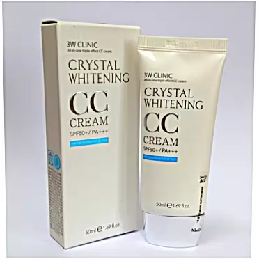 3W Clinic [3W CLINIC] Crystal White CC Cream 50ml SPF50 PA+++ / Multi-CC cream, Sun Block / Korean Cosmetics (#02 Natural Beige)