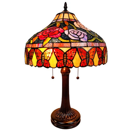 Amora Tiffany Style Table Lamp Banker 23